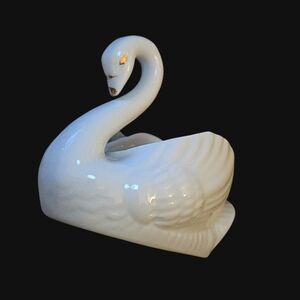 Vintage Ceramic Swan Trinket Dish, Creamer. Mid Century